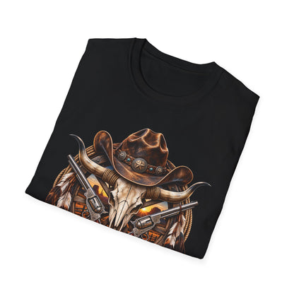 Cowboy Skull T-Shirt — Western Gunslinger Graphic Tee