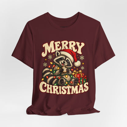 Merry Christmas Raccoon Tee