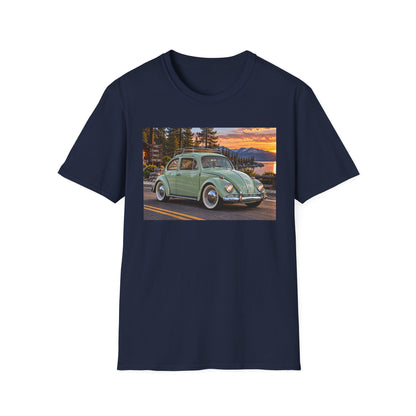 Classic VW Beetle Sunset T-Shirt — Vintage Car Lover Tee