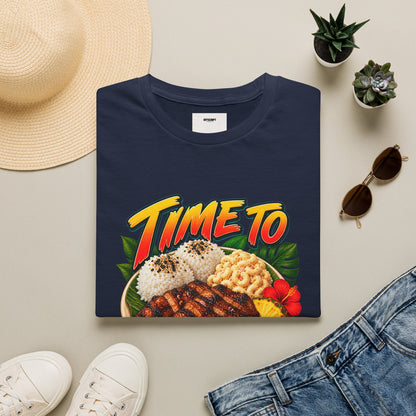 Time To Grind T-Shirt — Hawaiian Plate BBQ Graphic Tee