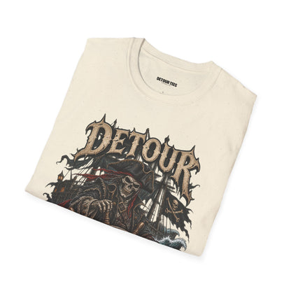 Detour Skull T-Shirt — "Take the Long Way" Vintage Biker Graphic Tee