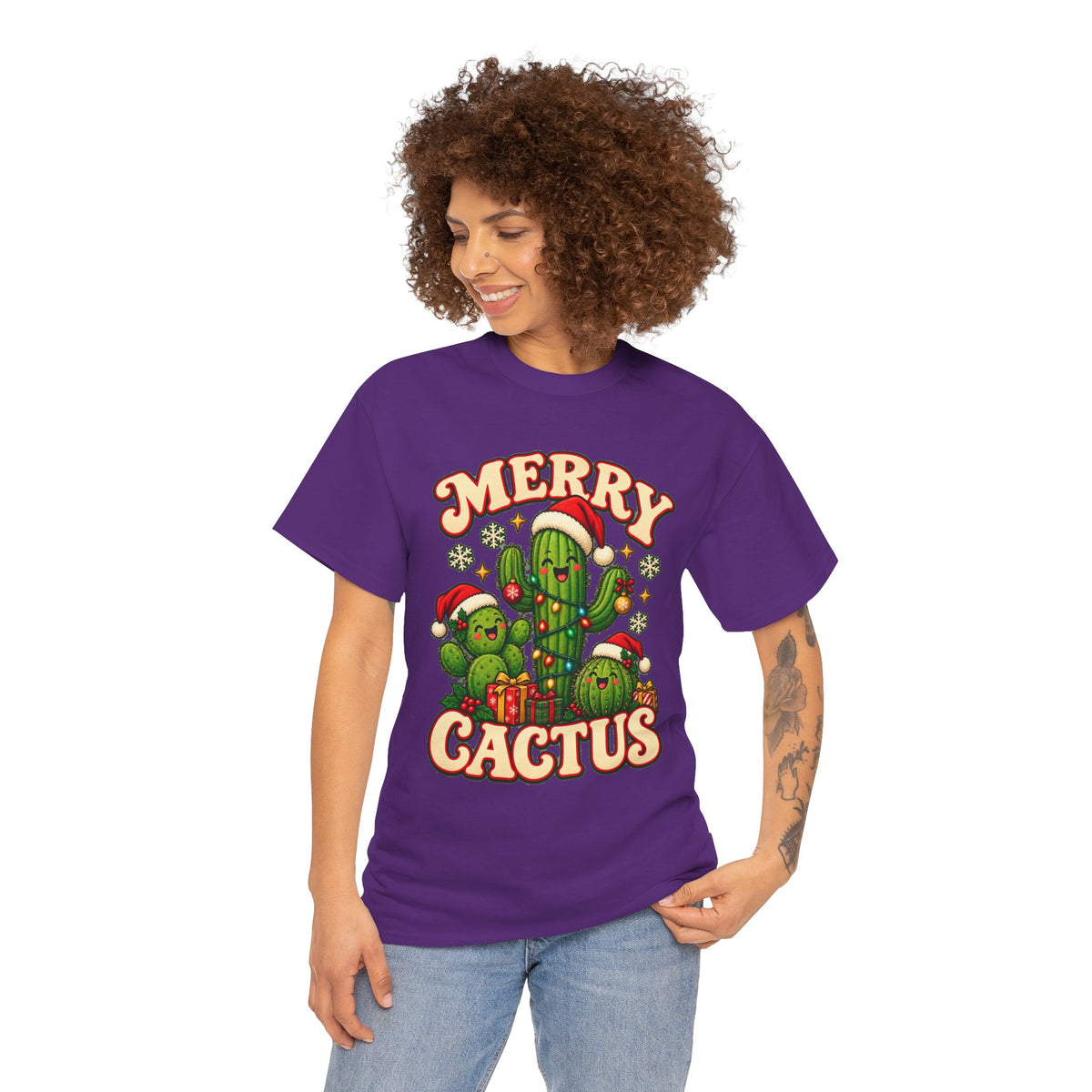 Merry Cactus Christmas Tee — Festive Holiday Cactus Shirt
