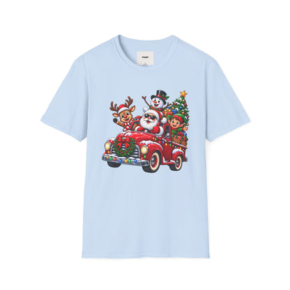 Christmas Crew T‑Shirt — Santa, Reindeer & Snowman Holiday Tee