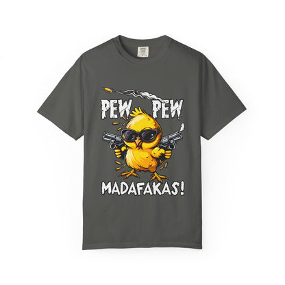 Pew Pew Madafakas Funny Duck Graphic T-Shirt
