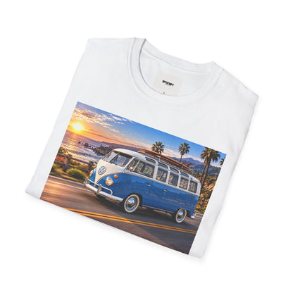 Vintage VW Bus T‑Shirt — Retro Surf Van Sunset Graphic Tee
