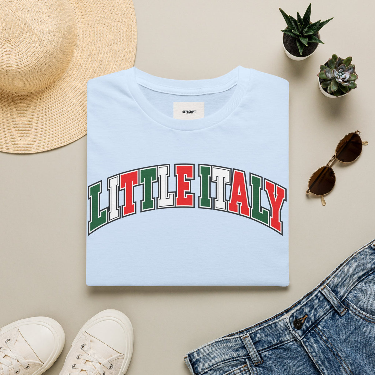 Little Italy T-Shirt — Vintage Italian Flag Graphic Tee