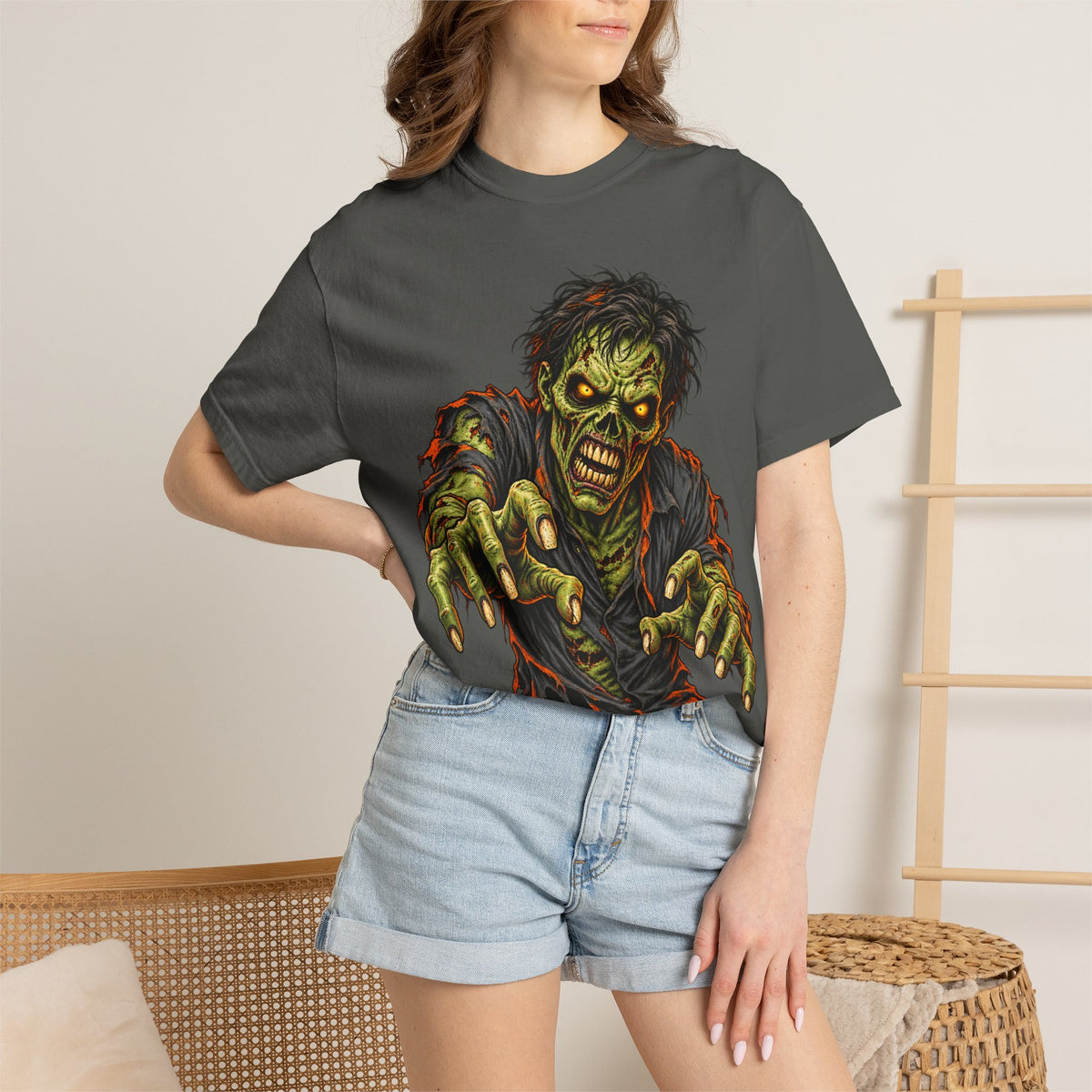 Zombie Attack T‑Shirt — Graphic Horror Tee for Halloween & Horror Fans