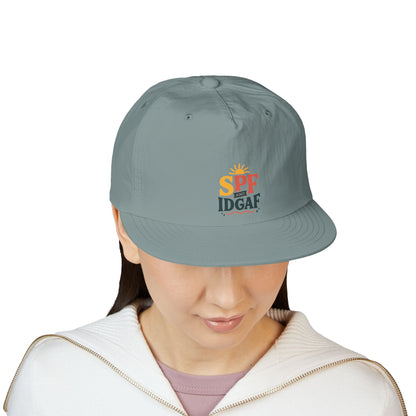 SPF IDGAF Surf Cap | Retro Sun Typography Hat