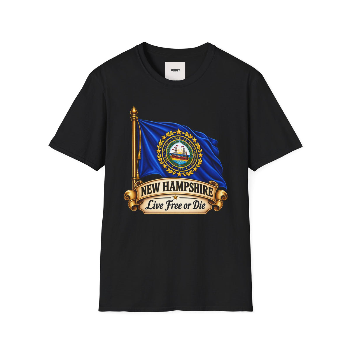 New Hampshire Flag T-Shirt — "Live Free or Die" State Pride Tee