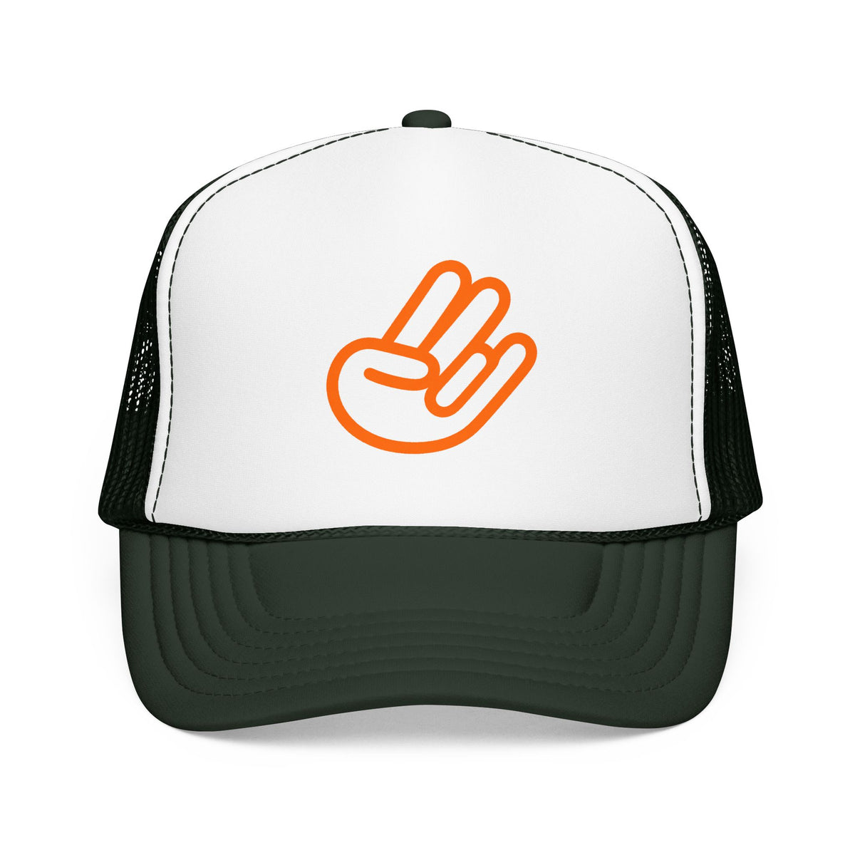 Shocker Foam Trucker Hat — Retro Orange Surf Vibe Mesh Cap