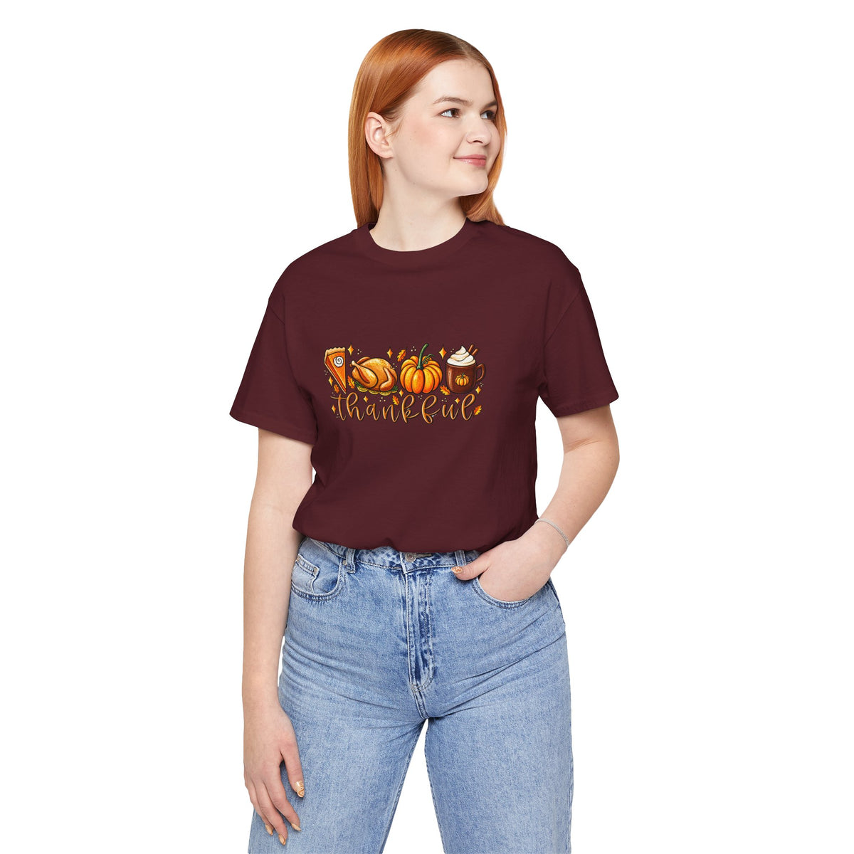 Thankful Harvest Tee — Thanksgiving Pumpkin & Pie Fall Shirt