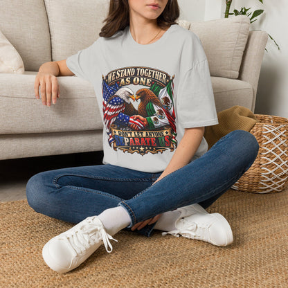 We Stand Together As One Eagle T-Shirt — USA & Mexico Unity Patriotic Tee