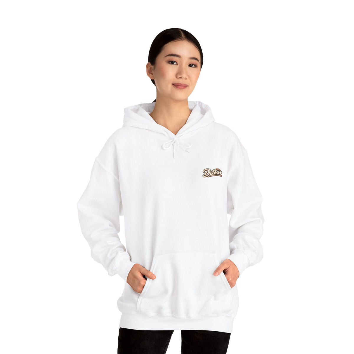 Detour Vintage Hot Rod Hoodie — "Take The Long Way" Classic Car Sweatshirt