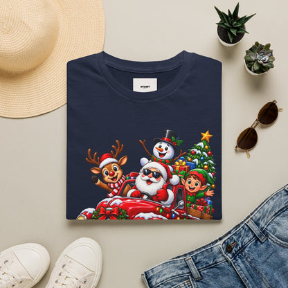 Christmas Crew T‑Shirt — Santa, Reindeer & Snowman Holiday Tee