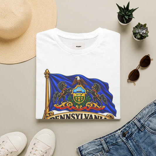 Pennsylvania Flag T‑Shirt — Vintage State Crest Tee