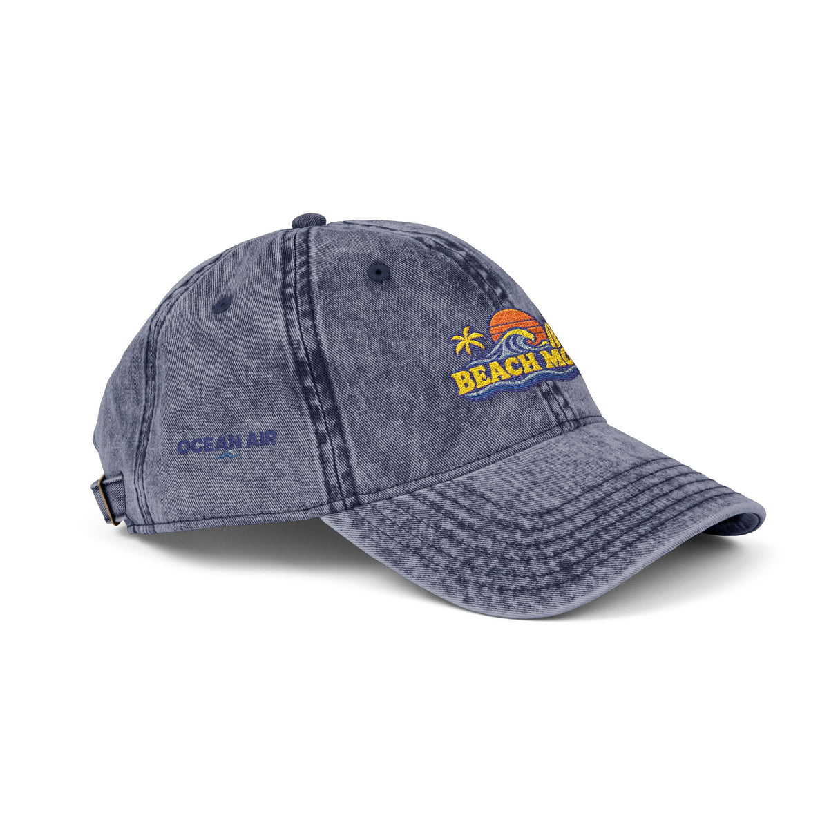 Vintage Embroidered Beach House Cap — Washed Red Dad Hat