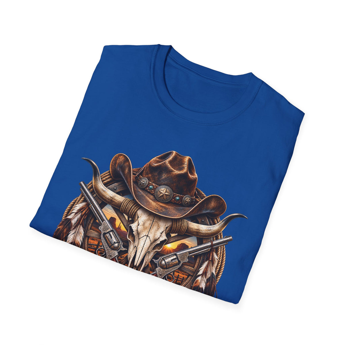 Cowboy Skull T-Shirt — Western Gunslinger Graphic Tee