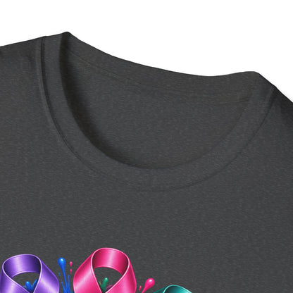 We Hate Cancer T-Shirt — Multicolor Cancer Awareness Ribbon Tee