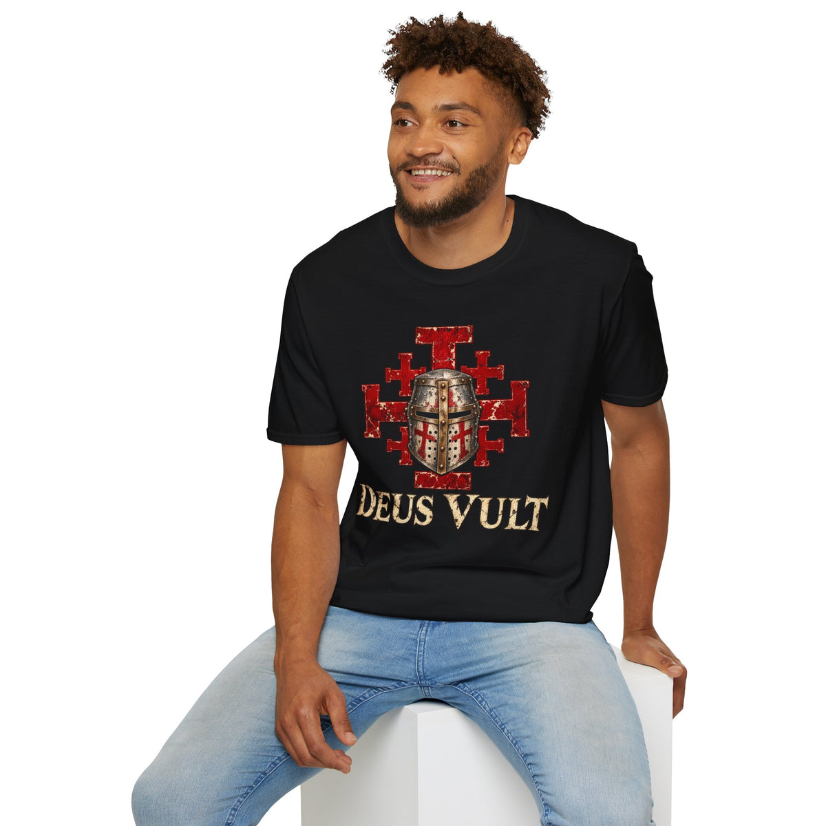 Deus Vult Crusader Shield T-Shirt