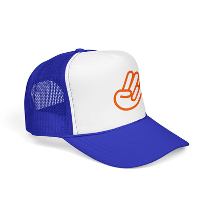 Shocker Foam Trucker Hat — Retro Orange Surf Vibe Mesh Cap
