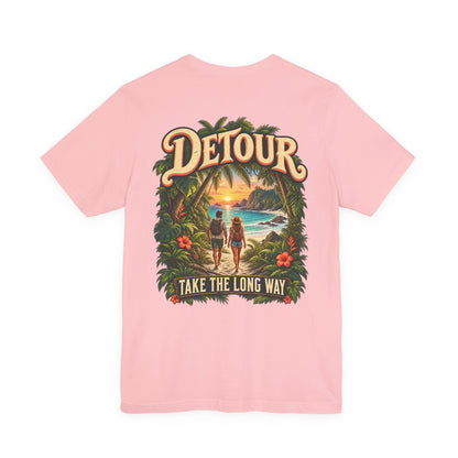 Detour Take the Long Way Tropical Adventure T-Shirt