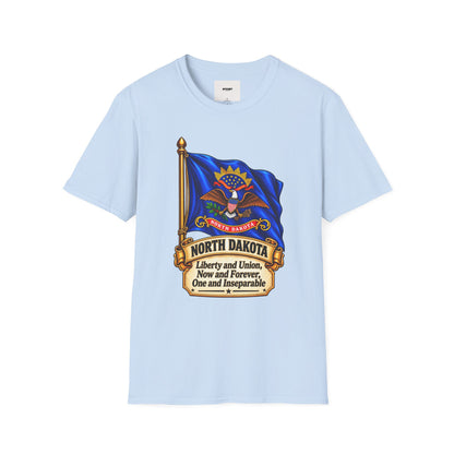 North Dakota Flag T-Shirt — State Seal Liberty & Union Tee