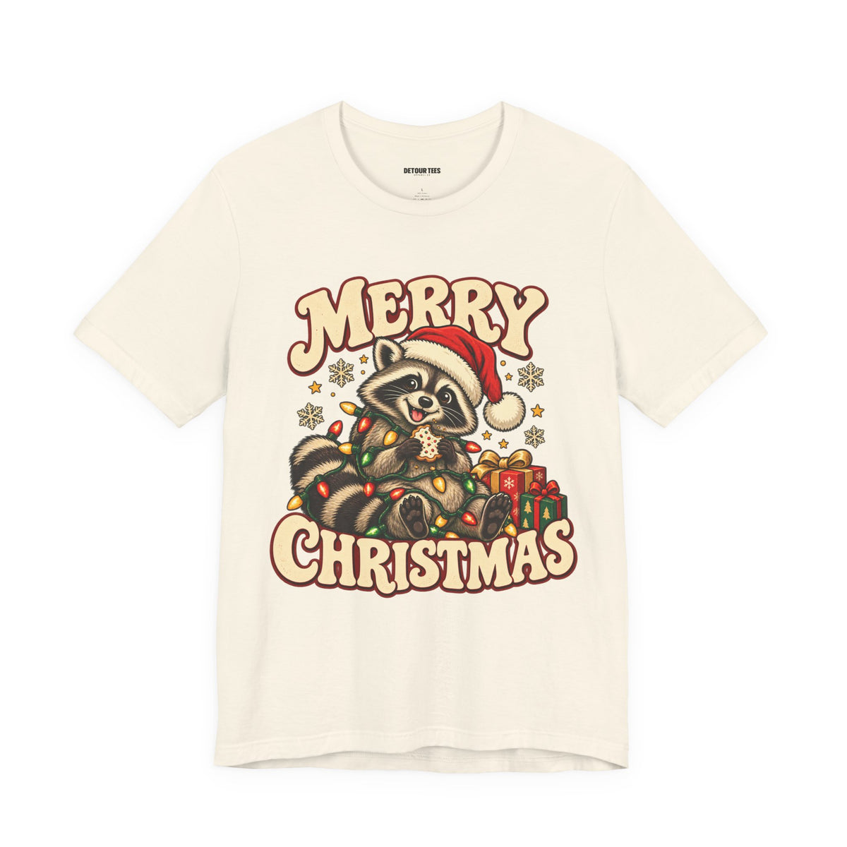 Merry Christmas Raccoon Tee