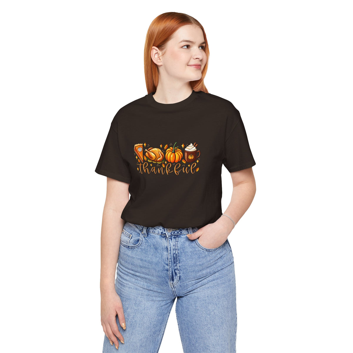 Thankful Harvest Tee — Thanksgiving Pumpkin & Pie Fall Shirt