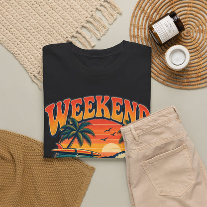 Weekend State of Mind Tee – Retro Surf Van Sunset T-Shirt