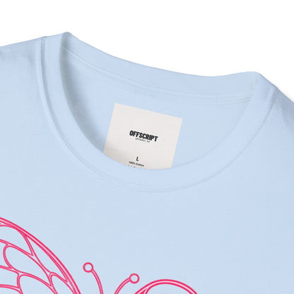Breast Cancer Awareness Butterfly T-Shirt - Pink Ribbon Support Tee