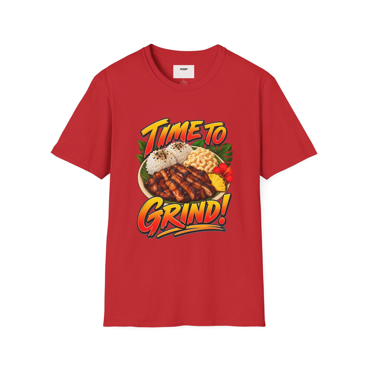 Time To Grind T-Shirt — Hawaiian Plate BBQ Graphic Tee
