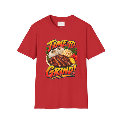 Time To Grind T-Shirt — Hawaiian Plate BBQ Graphic Tee