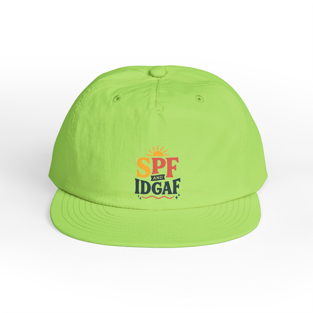 SPF IDGAF Surf Cap | Retro Sun Typography Hat