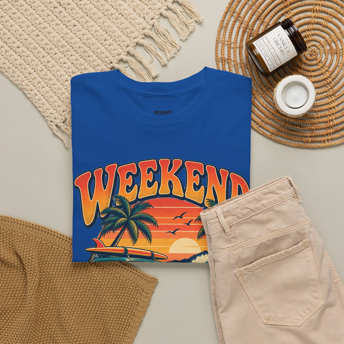 Weekend State of Mind Tee – Retro Surf Van Sunset T-Shirt