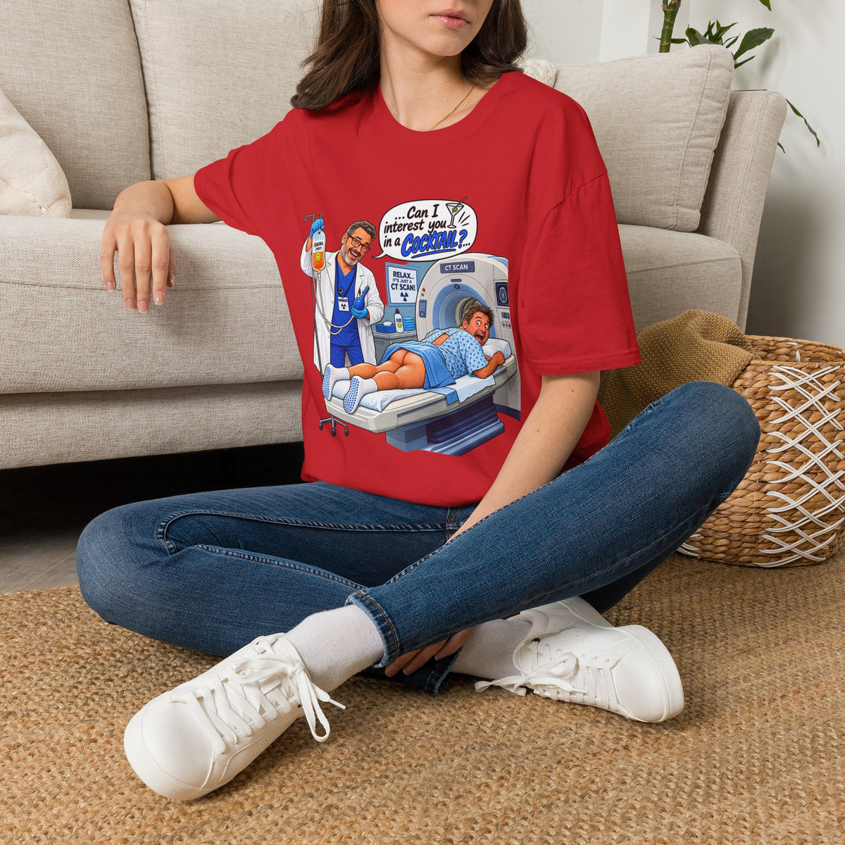 CT Tech T-Shirt — Funny ‘Can I Interest You in a Cocktail?’ Radiology Shirt
