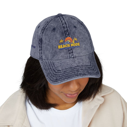 Vintage Embroidered Beach House Cap — Washed Red Dad Hat