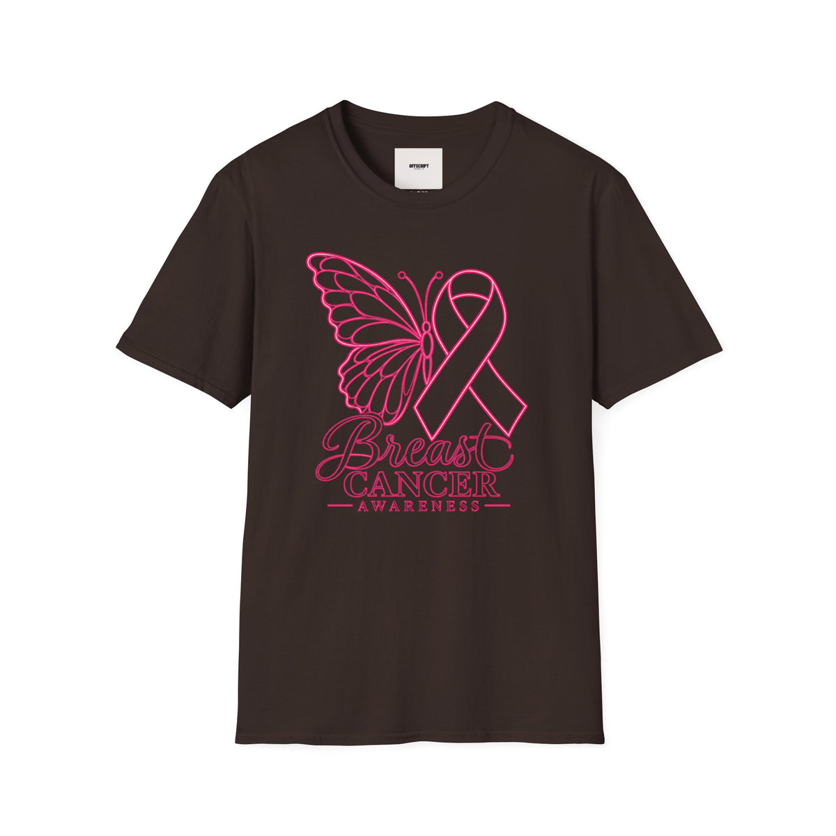 Breast Cancer Awareness Butterfly T-Shirt - Pink Ribbon Support Tee