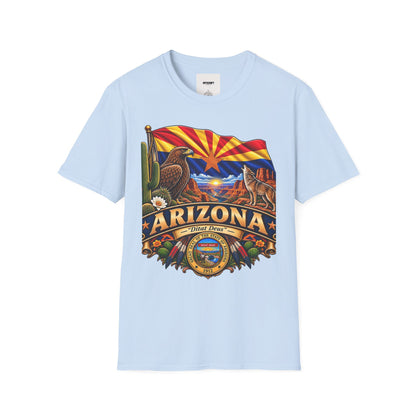 Arizona State T-Shirt — Desert Eagle & Coyote Flag Design