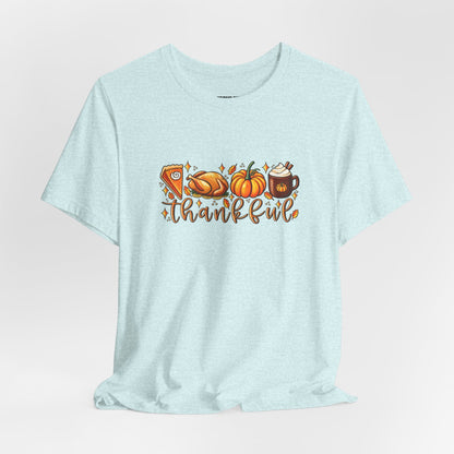 Thankful Harvest Tee — Thanksgiving Pumpkin & Pie Fall Shirt
