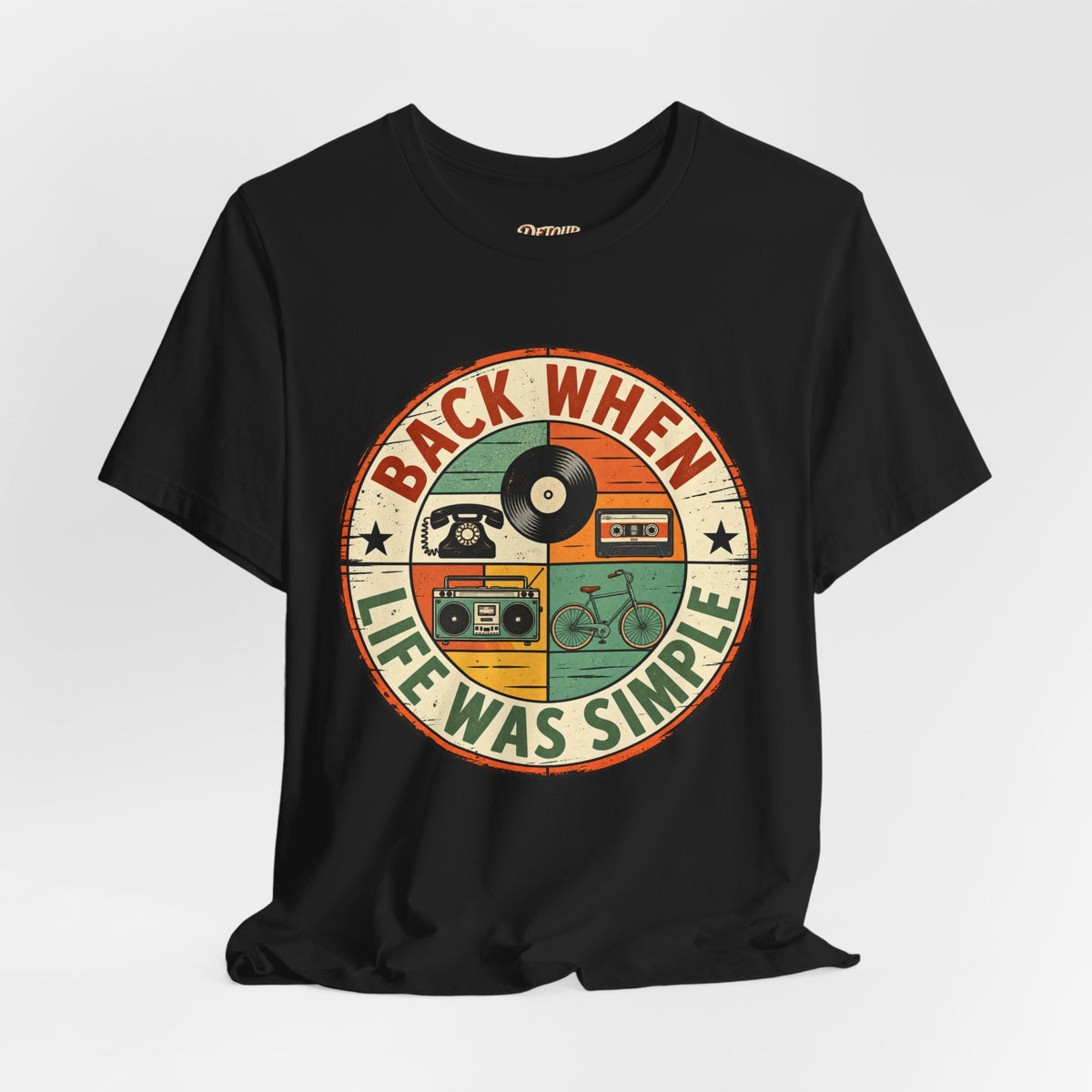 Back When Life Was Simple Vintage Retro T-Shirt