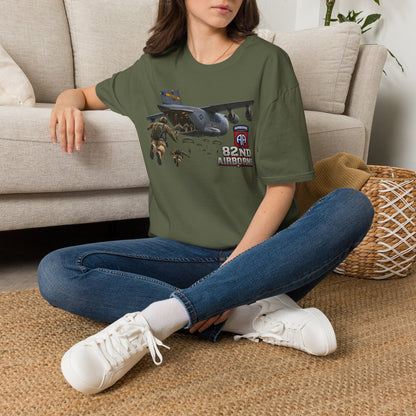 82nd Airborne Paratrooper T-Shirt — Military Jump C-17 Skydiving Design