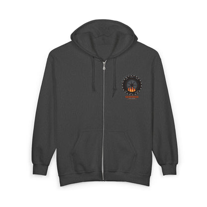Classic Red Corvette Burnout Zip Hoodie