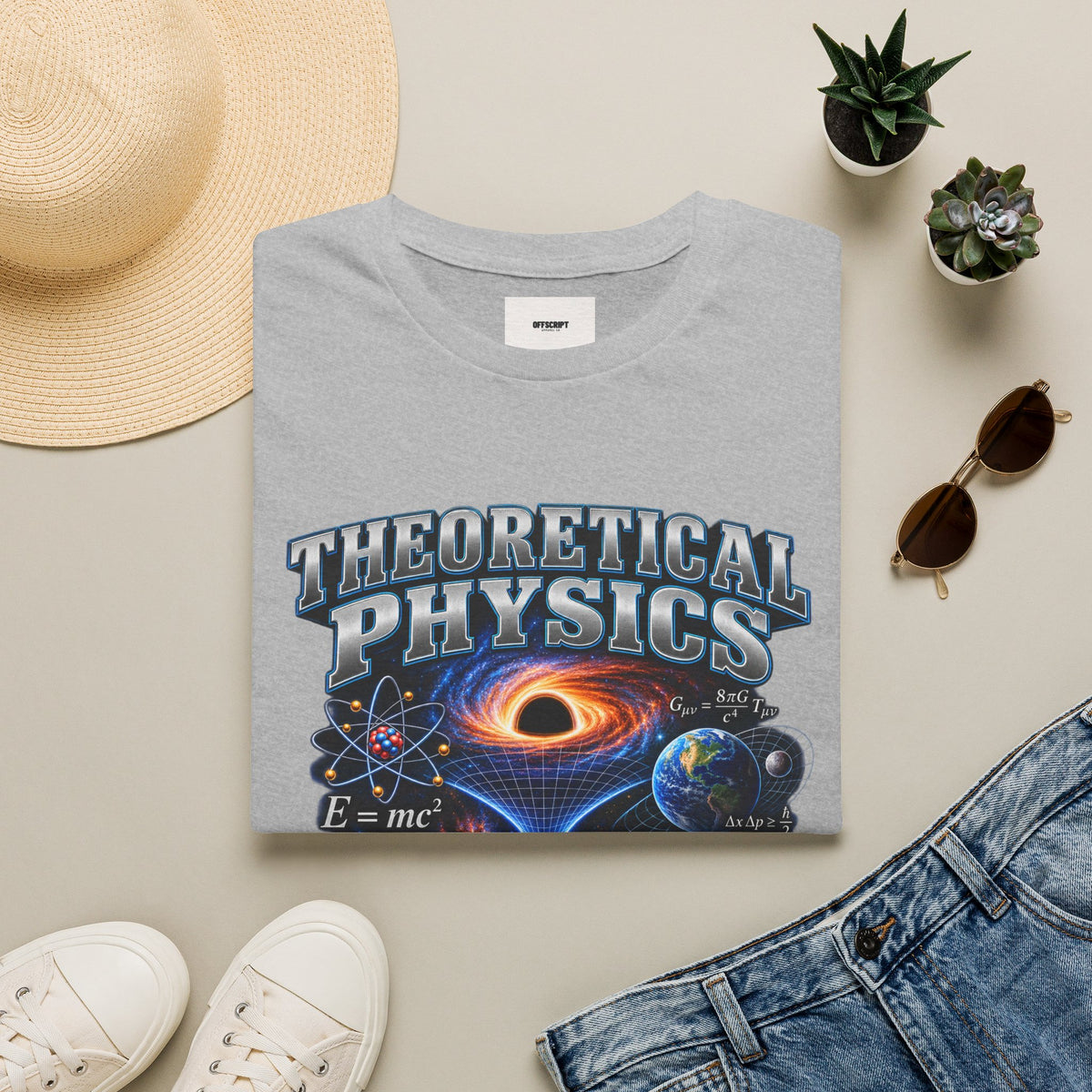 Theoretical Physics Graphic Tee — Science Galaxy Black Hole Design