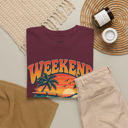 Weekend State of Mind Tee – Retro Surf Van Sunset T-Shirt