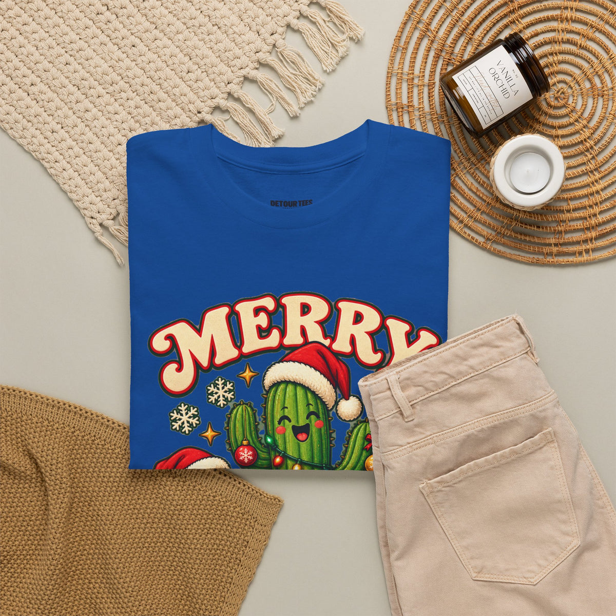 Merry Cactus Christmas Tee — Festive Holiday Cactus Shirt