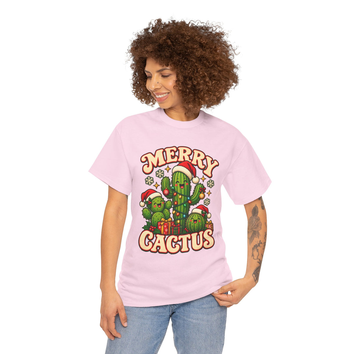 Merry Cactus Christmas Tee — Festive Holiday Cactus Shirt