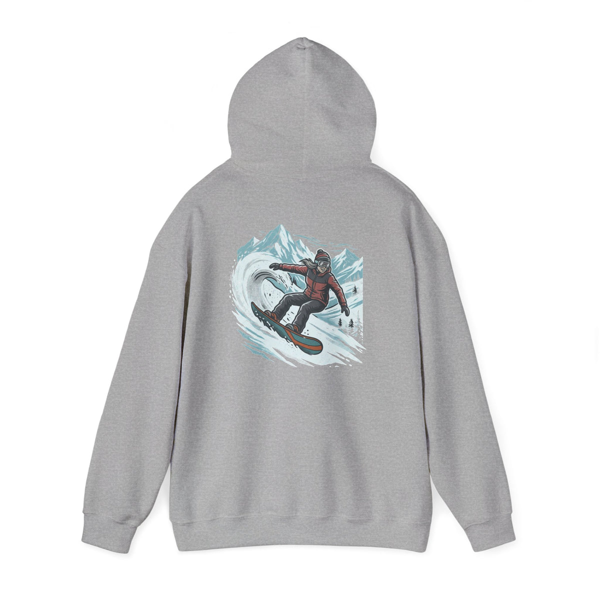 Snowboarding Hoodie – "Snowboarding Life" Graphic Pullover with Backboarder Illustration