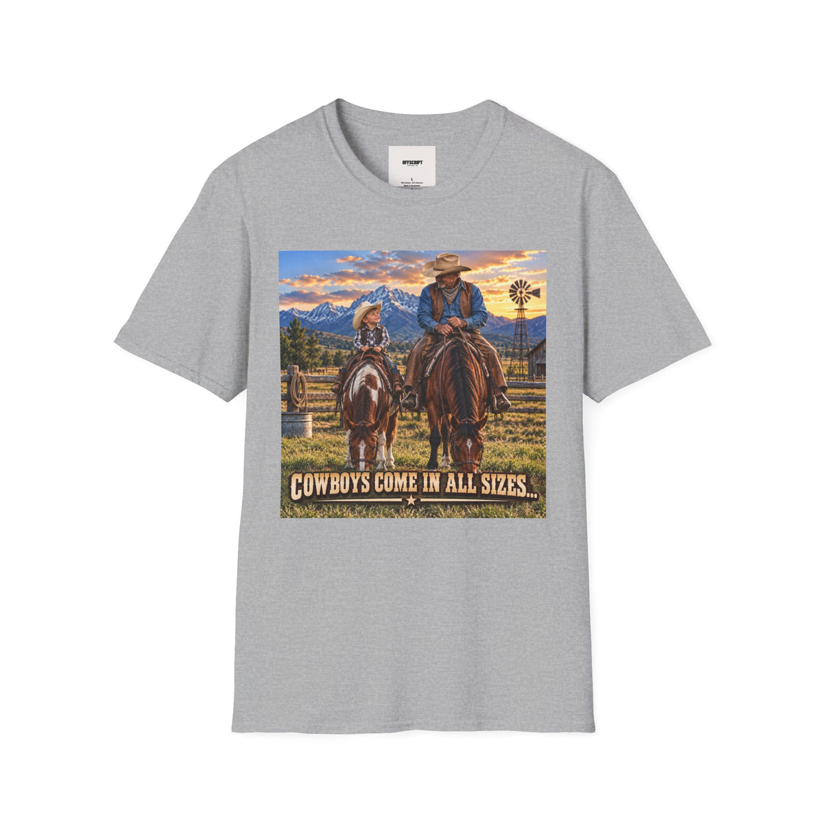 Cowboys Come in All Sizes T-Shirt — Father & Son Cowboy Western Tee