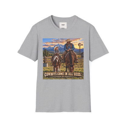 Cowboys Come in All Sizes T-Shirt — Father & Son Cowboy Western Tee