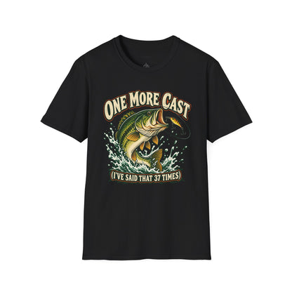 Fishing T-Shirt — "One More Cast" Bass Graphic Tee